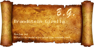 Brandstein Gizella névjegykártya